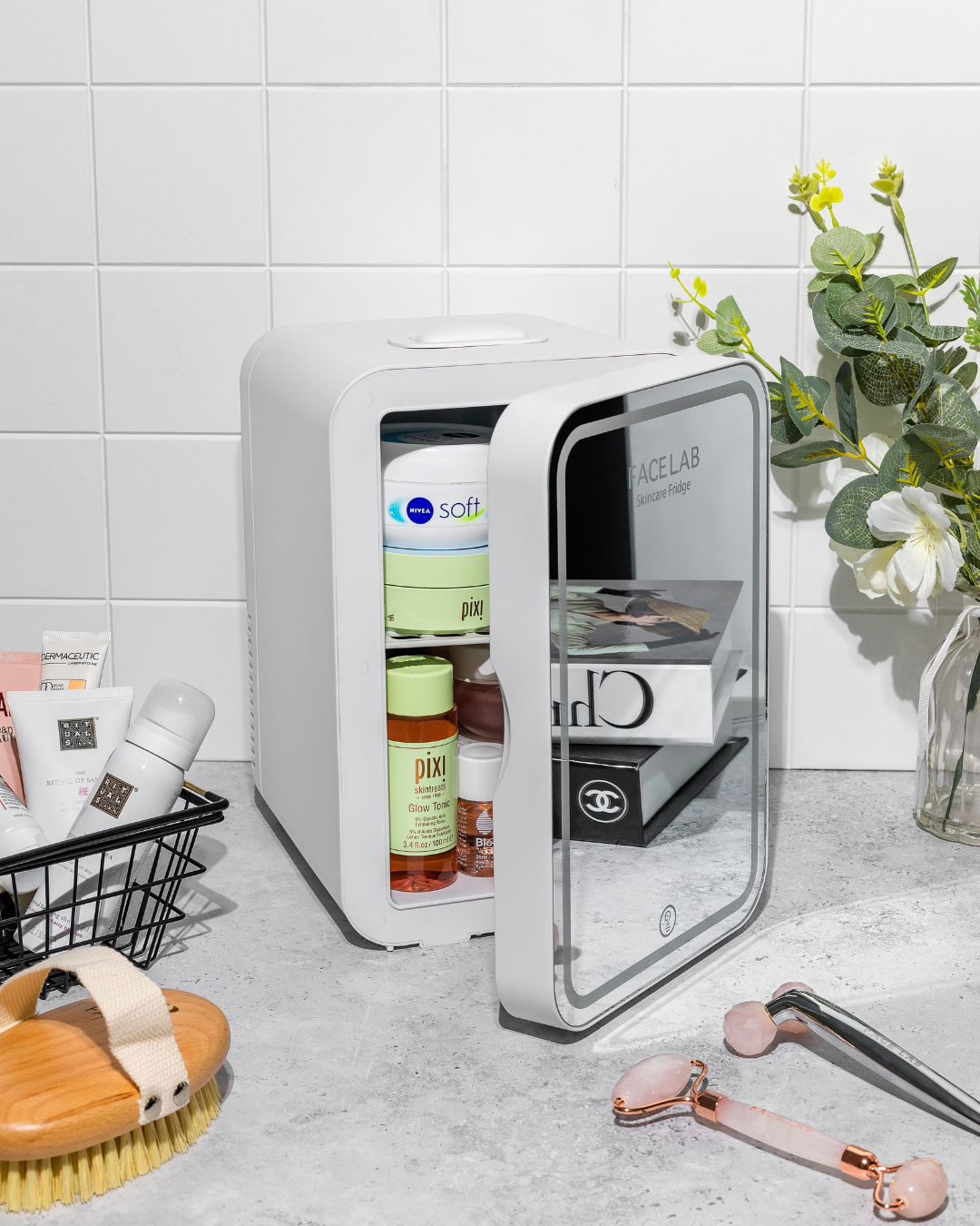 The LED Mirror Skincare Fridge X CAUDALIE Maroc - WHITE