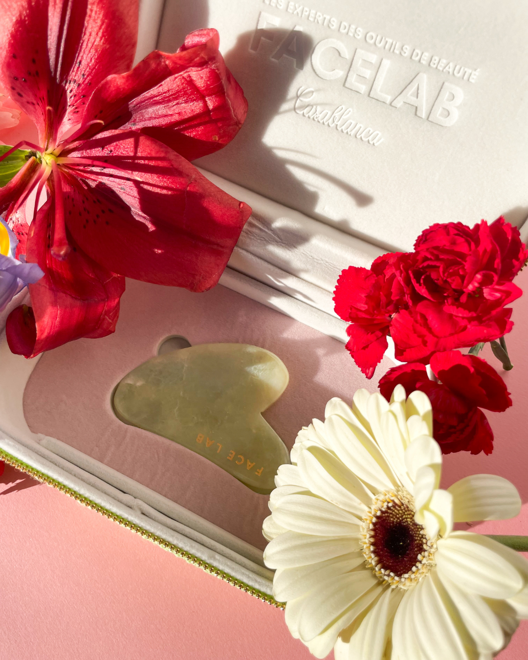 Coffret Gua Sha Coeur Jade Vert