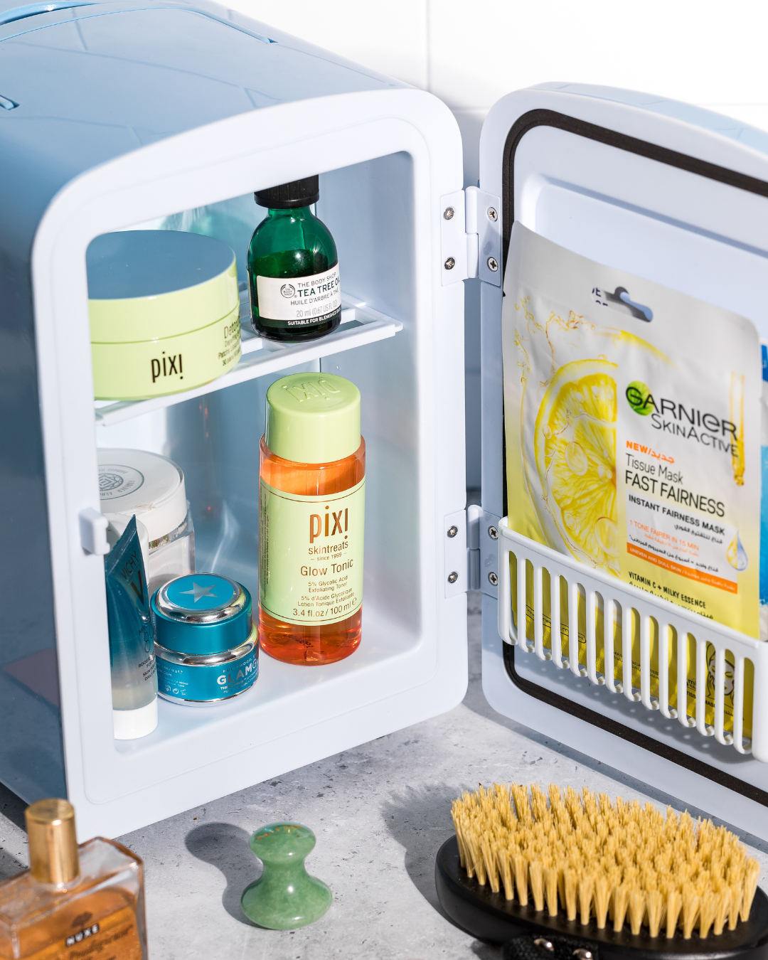 The Retro Skincare Fridge X CAUDALIE Maroc - BABY BLUE