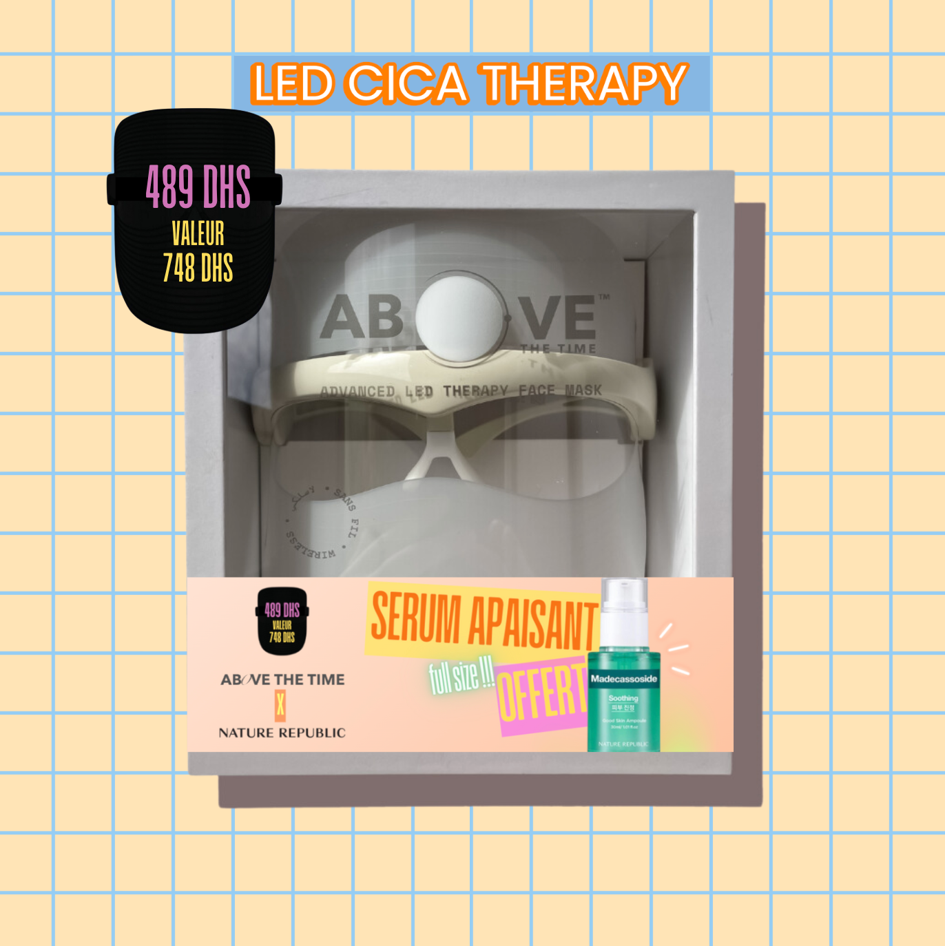 Duo LED Therapy Face Mask + Sérum Madecassoside