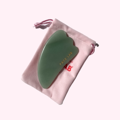 Gua Sha Plume en Aventurine Verte