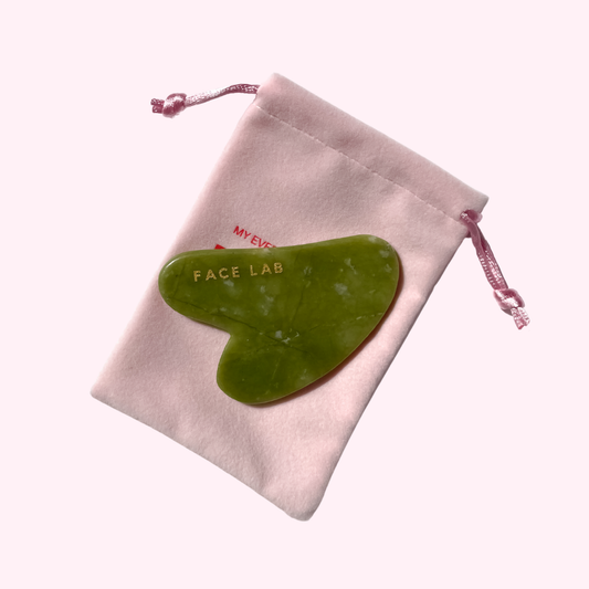 Gua Sha Coeur en Jade Vert