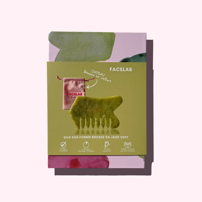 Gua Sha Brosse en Jade Vert