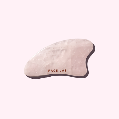 Gua Sha Coeur XL en Quartz Rose