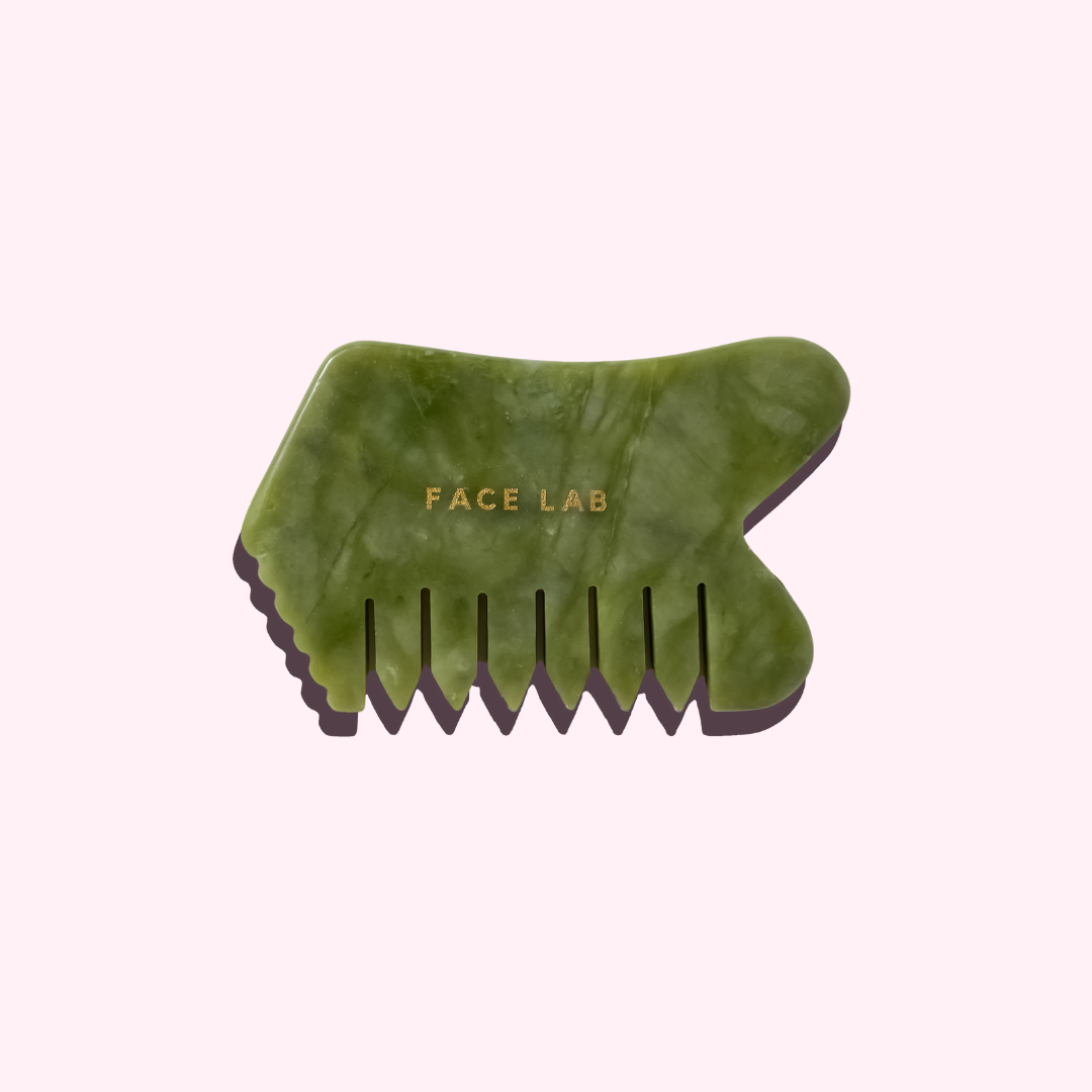 Gua Sha Brosse en Jade Vert