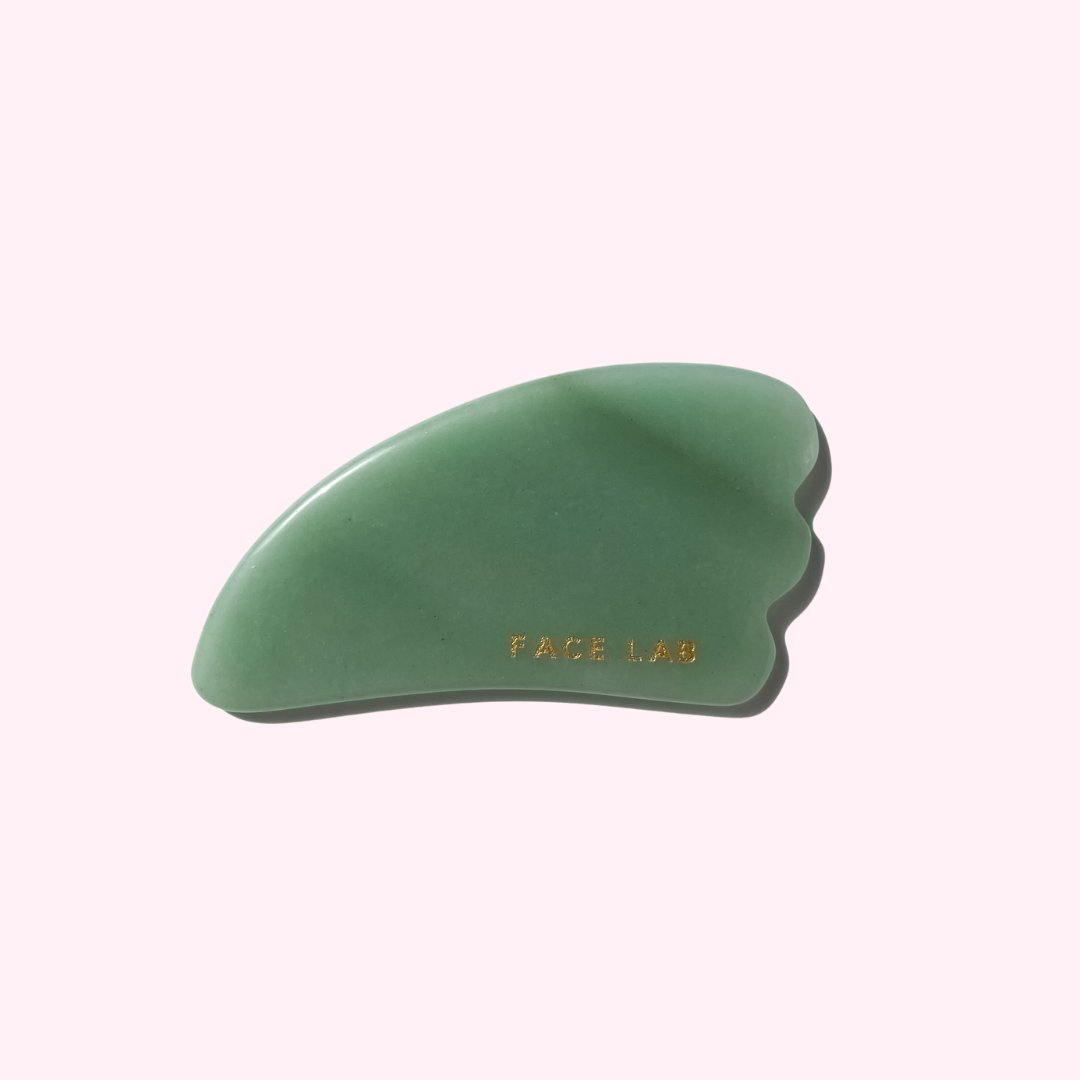 Gua Sha Plume en Aventurine Verte