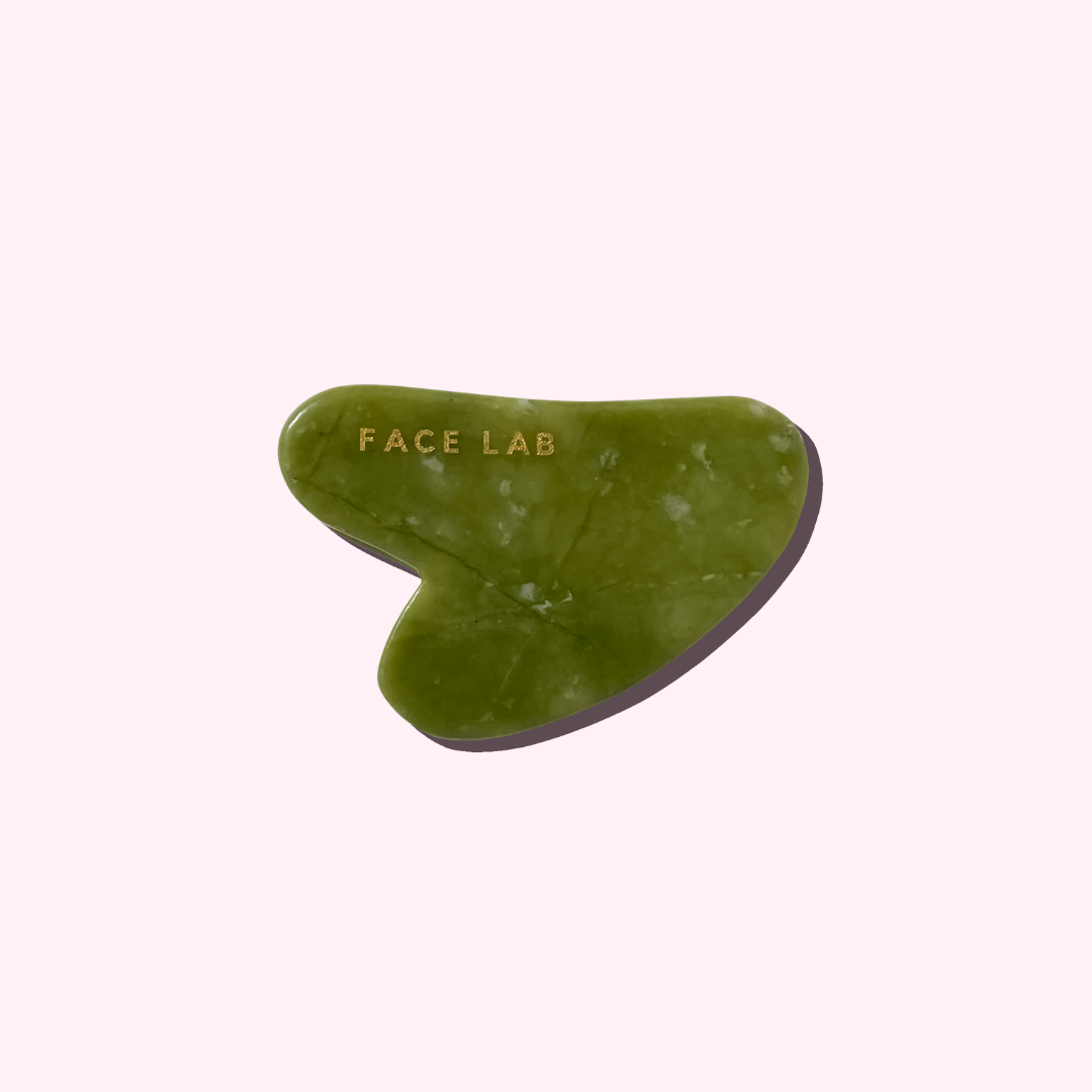 Gua Sha Coeur en Jade Vert