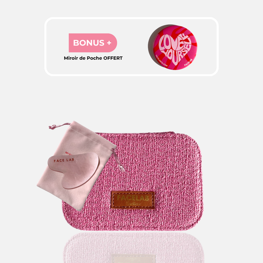 Gua Sha Coeur Quartz Rose