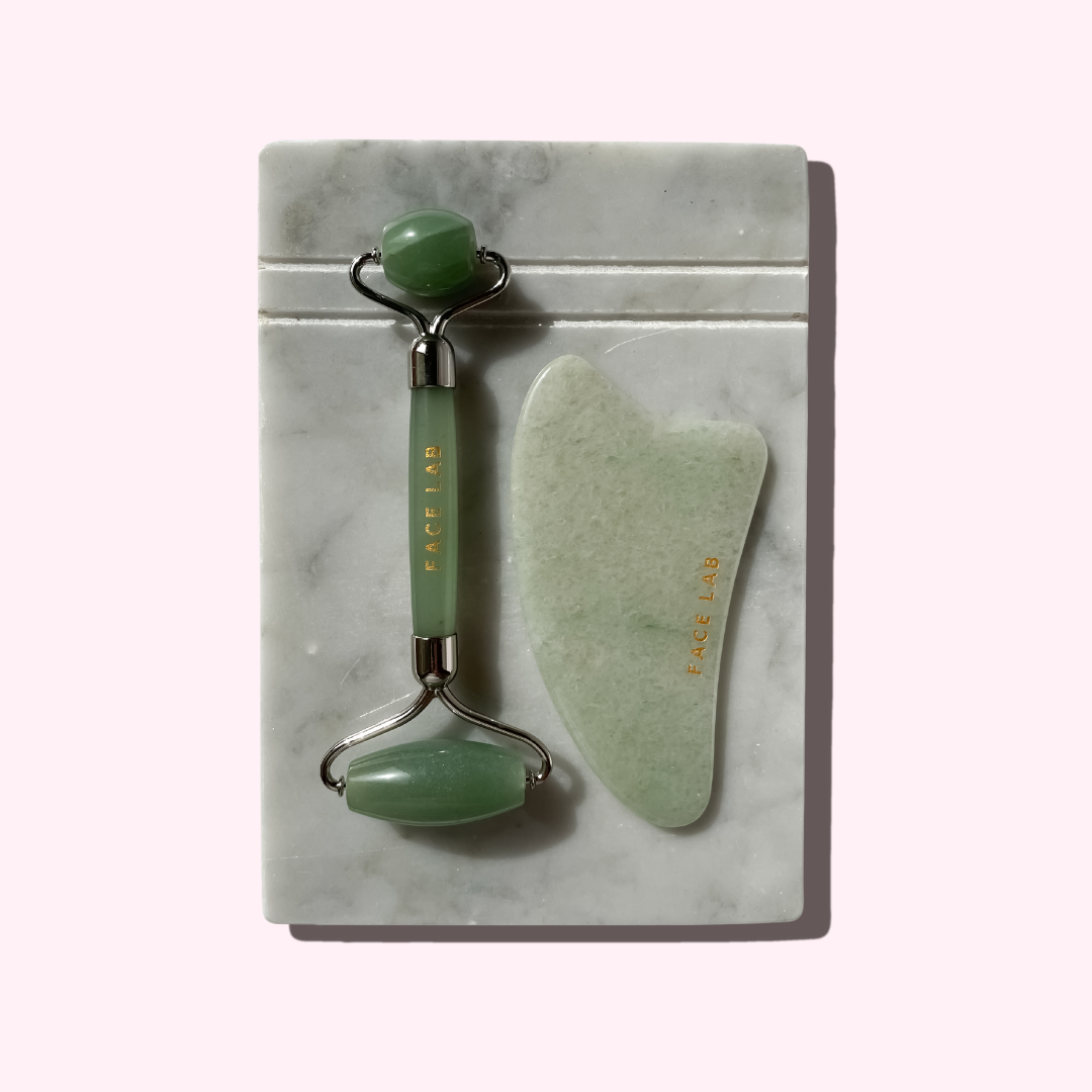 Ensemble de Rouleau & Gua Sha en Aventurine Verte