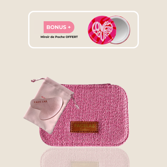 Gua Sha Coeur Quartz Rose