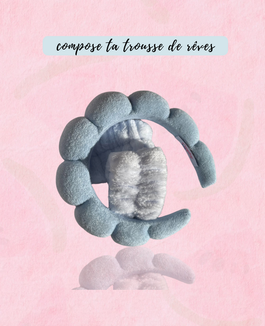 Duo Bandeau manchettes - Bleu Ciel