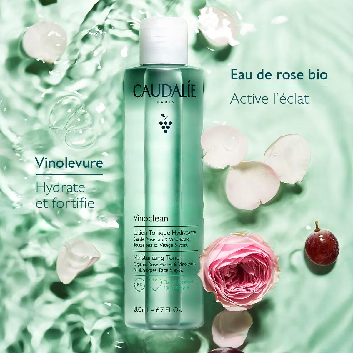 Vinoclean Lotion Tonique Hydratante 100 mL - CAUDALIE