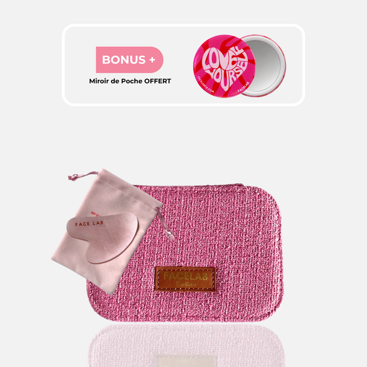Gua Sha Coeur Quartz Rose